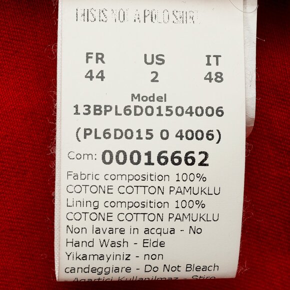 Band of Outsiders Red Cotton-Twill Tailored Blazer - Picture 8 of 9